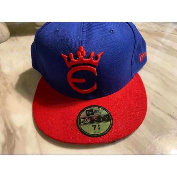 New Era Hat size 7 5/8 Blue & Red - Picture 2 of 6